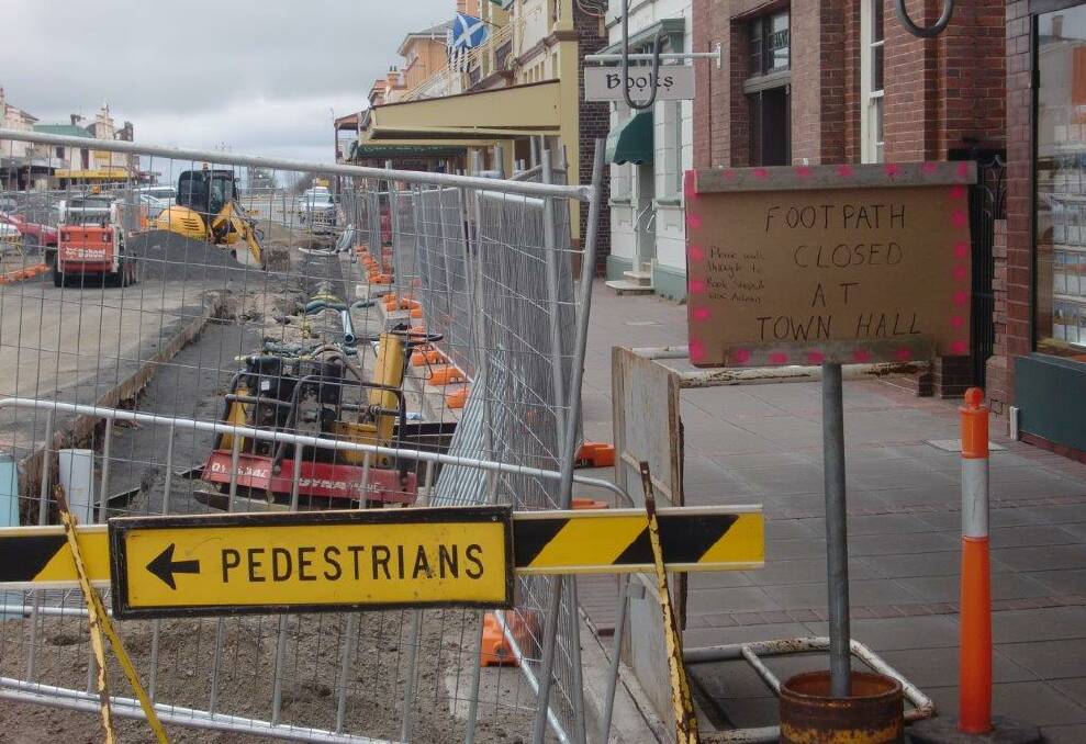 Glen Innes during the town's construction.