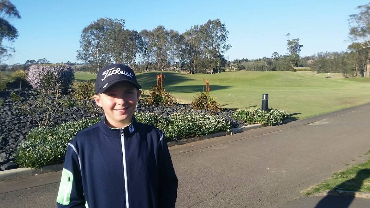 Inverell Public School's Matthew Reece was proud to represent his town and school at the state golf championships. Photo contributed. 