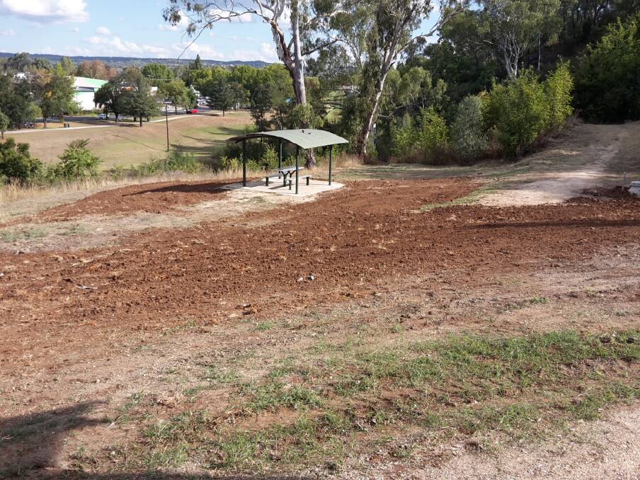 The park before new grass was laid in 2016. Photo courtesy of Inverell East Rotary Club.