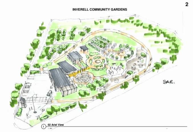An artist's impression by Sarath Ranaweera, of volunteers' hopes for the new gardens. They will move to a new location on the corner of Ross Street and Swanbrook Road.
