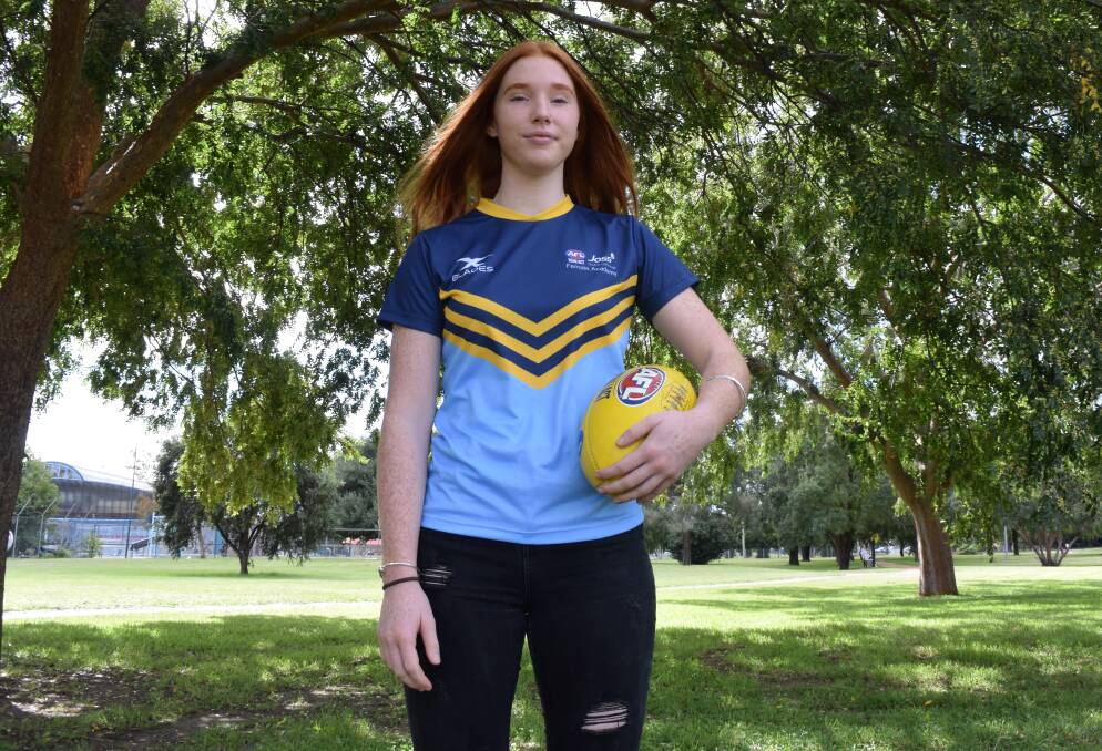 Confident: Elle Ford will play for both the Inverell Saints and the Grafton Tigers under 18s league to keep up her skill level this season. 