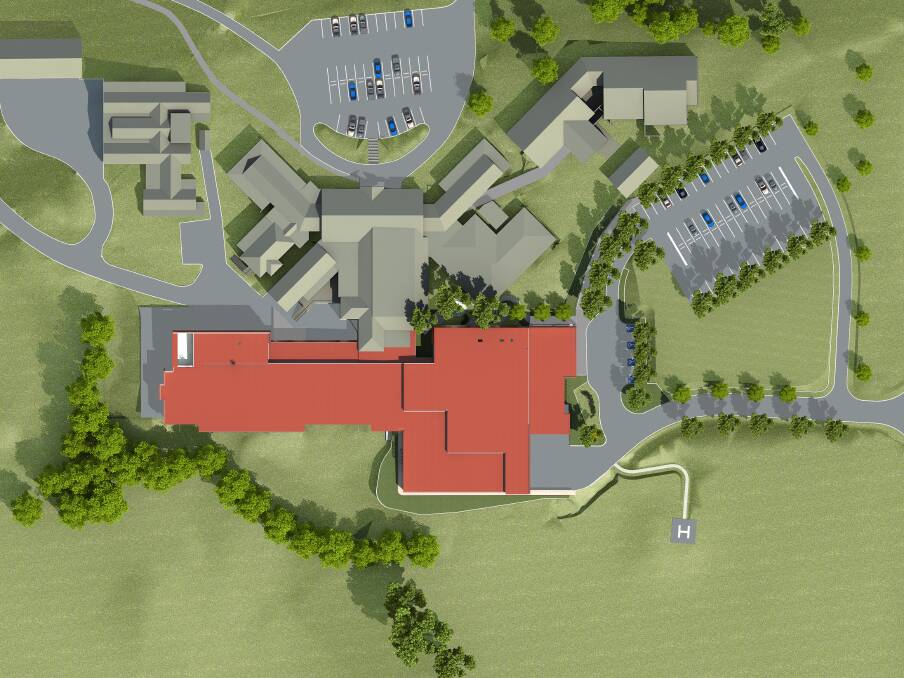 The master plan for Inverell District Hospital, an artist's impression.