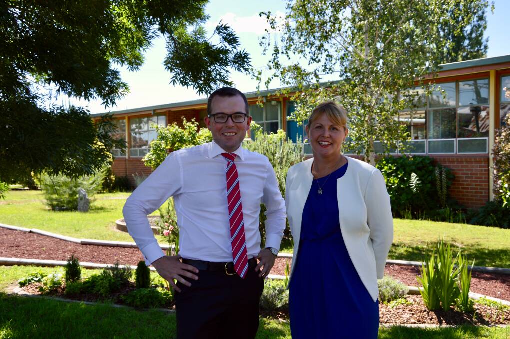 Northern Tablelands MP Adam Marshall with Bundarra Central School Principal Jennifer Cox.