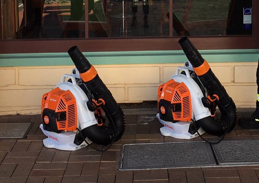 Large leaf blowers donated to RFS following Karma Kegs fundraiser