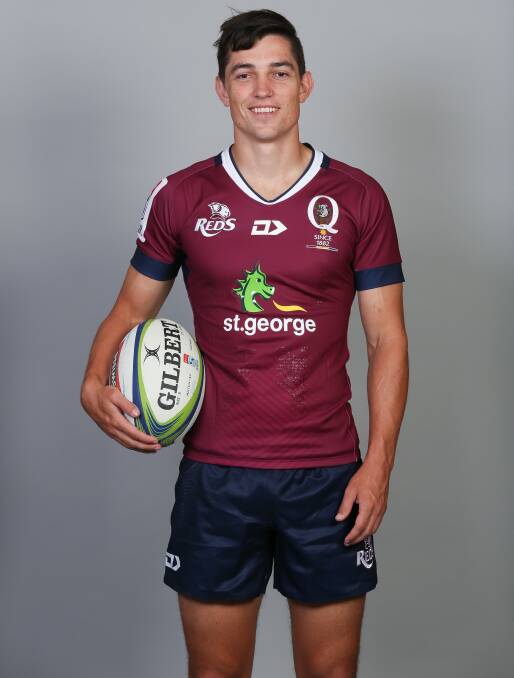 Inverell talent: Young Jock Campbell has come a long way from his junior Highlanders debut to running on the field for the QLD Reds on April 14.