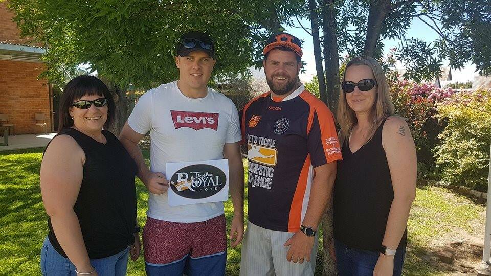 New faces: Jacinta Lavender, Brayden Vickery, James Sheather, Libby Viriki are looking forward to the Group 19 rugby league season ahead with mayor sponsor's Tingha Royal Hotel on board.