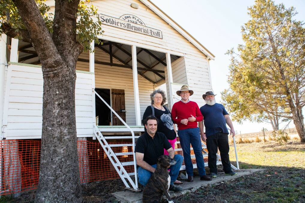 Looking forward to restoring the Longplain Hall to its former glory, volunteer Ben McCosker, trust Secretary Suzanne Baker and President Charles Baker tell Northern Tablelands Adam Marshall their plans for the future.