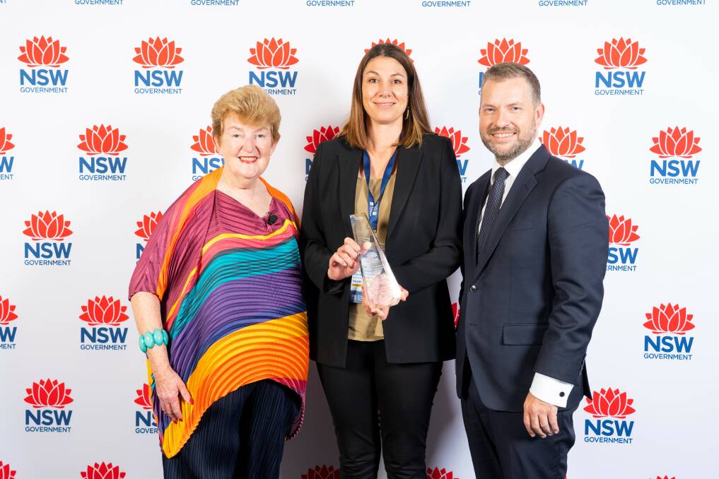 Gwydir Shire Council representatives with Robyn Hobbs OAM, the NSW Small Business Commissioner, and Damon Rees, CEO of Service NSW. The second is with Damien Tudehope, NSW Minister for Finance and Small Business (left) and Victor Dominello, NSW Minister for Customer Service (right). 
