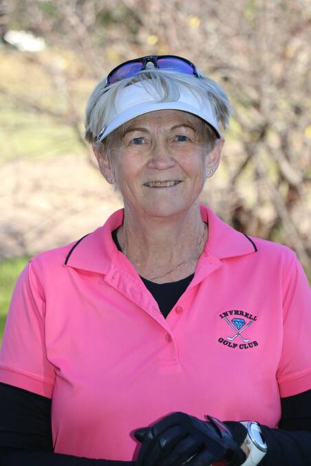 Sandy Cook has increased her lead in both the gross and nett events after round two of the Ladies Golf Championships in Inverell. Photo by Dick Hudson.