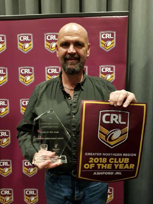 Honoured: Craig Tulczyn was the brainchild behind the formation of Ashford Junior Rugby League more than two years ago. Now they've been named CRL Club of the Year.