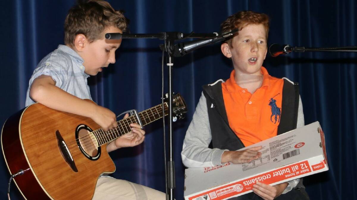 Geoff and Frank McCosker perform at last year's Inverell's Got Talent.