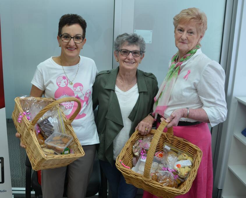 Pink Ribbon Day: Trish Keightley, Kaye Ehsman and Marie Tanner will whip-up some delicious treats for Thursday.