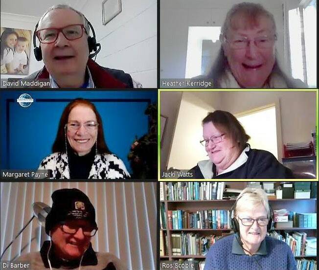 The executive committee on Zoom.