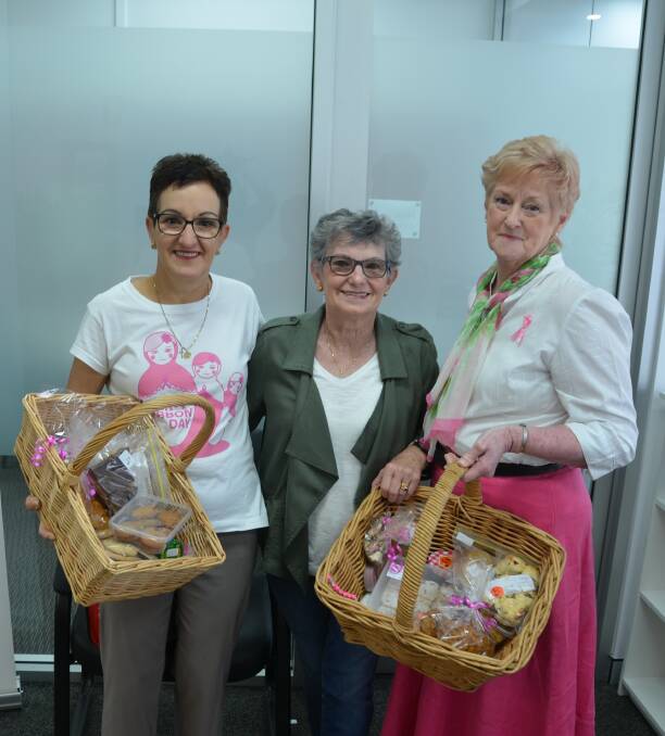 A file photo of Trish Keightley, Kaye Ehsman and Marie Tanner on Pink Ribbon Day.
