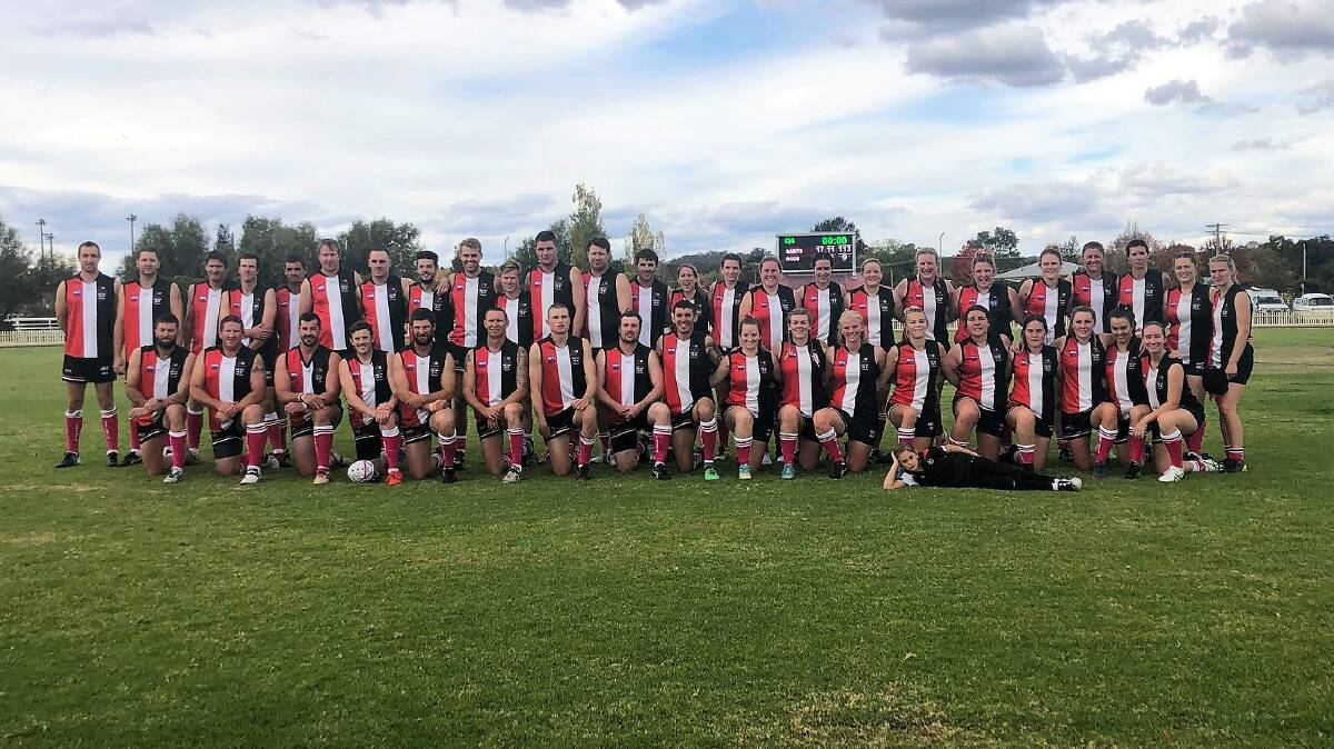 Supporting charity: Inverell Saints cleaned up in all four grades during their Pink Day on Saturday raising money for the local breast cancer support group.