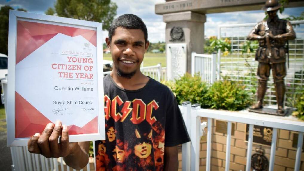 Tingha’s Young Citizen of the Year was Quentin Williams. He also won in 2016.