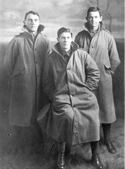 Face to a name: Private Clarence Noel Moore (middle) will be commemorated in Inverell on October 1 to mark a centenary since his passing.