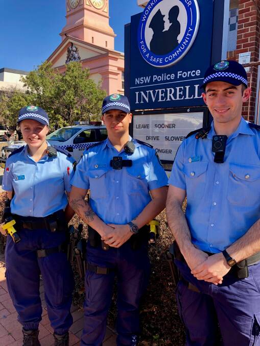 On the beat: New Probationary Constables Laura Harris, Shane Ryan and Brent Chaker have boosted policing numbers in the Inverell district.