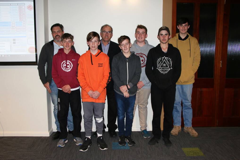 Graduates from the recent 3D Computer Aided Design class with Andrew Blake and Deputy Mayor Anthony Michael.