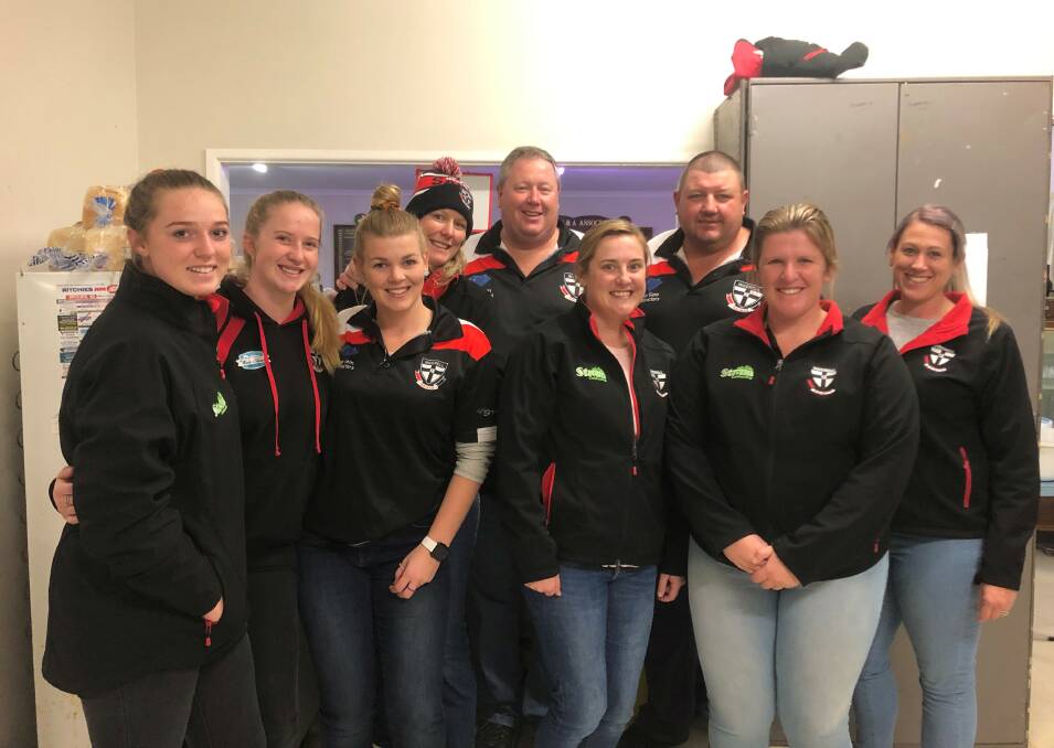 Inverell Saints Club members cooked a delicious meal for BlazeAid volunteers.