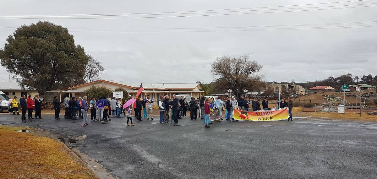 Rain did not deter Tingha residents from celebrating NAIDOC Week yesterday. Photo: Facebook.