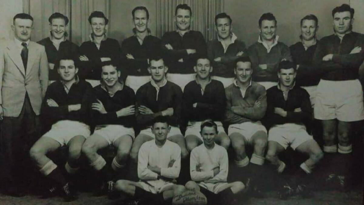 Pat is pictured in the Maroons 1953 Premiership team photo, second row, fifth from the left in the lighter coloured jersey.