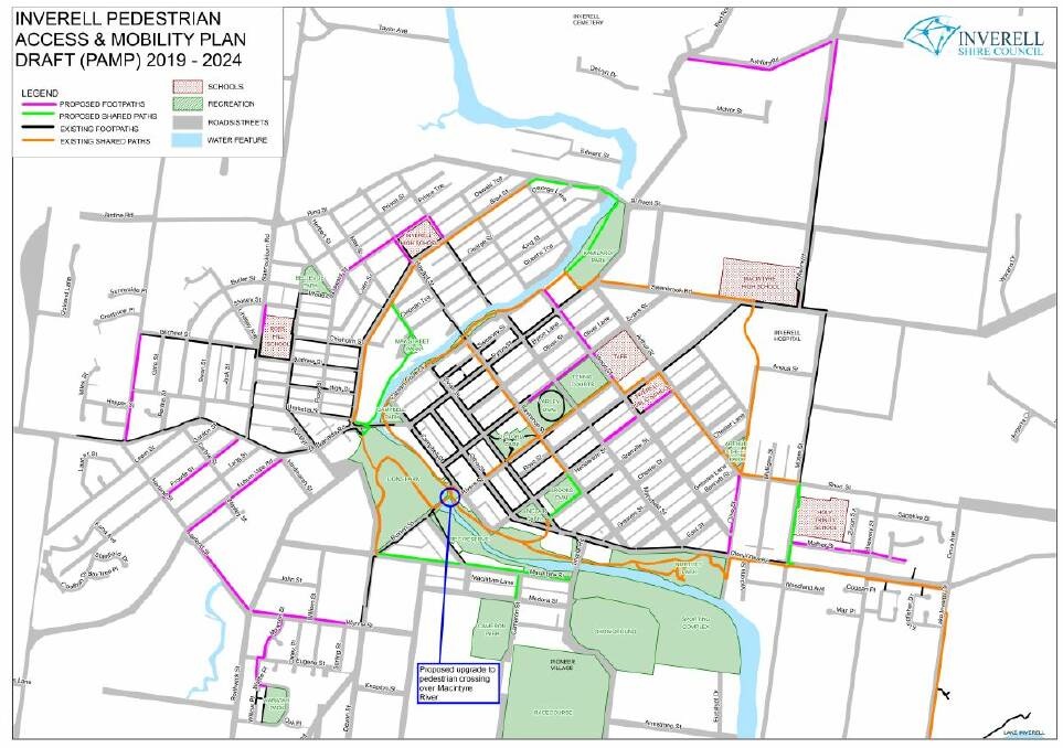 Where would you like to see more walking paths around Inverell?