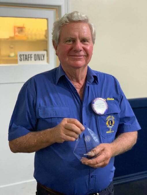 Inverell Lions Club member and Sapphire City Market coordinator Philip Beaton was honoured with an award for outstanding service this week.