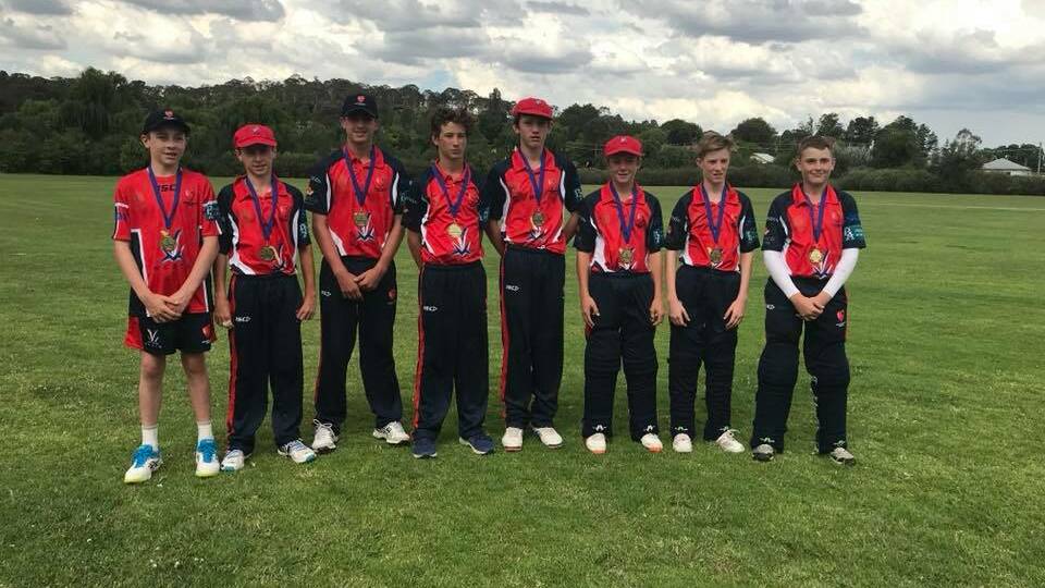 Higher honours: Jed Collins, Matt Holmes, Jake House, Jack Hamilton, Landan Price, Callum Henry, Lachlan Page and Max Farmer gained selection in the Country Sixers Riptides side for this months U14's State Challenge.