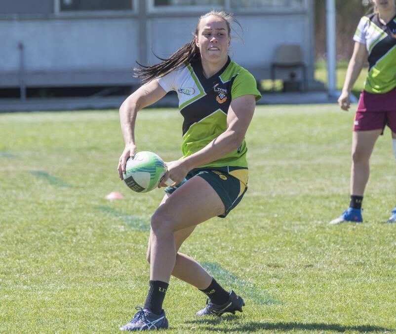 A star on the rise: Rhiannon Byers' great form for the UNE Lions has her poised to don the green and gold. Photo: Peter Hardin