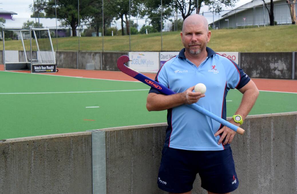 A new ball game: New Hockey NSW participation manager Blair Chalmers is hoping to appoint a regional coaching co-ordinator to cover Inverell. He's holding one of the new Joey balls that will be used for U11s games.