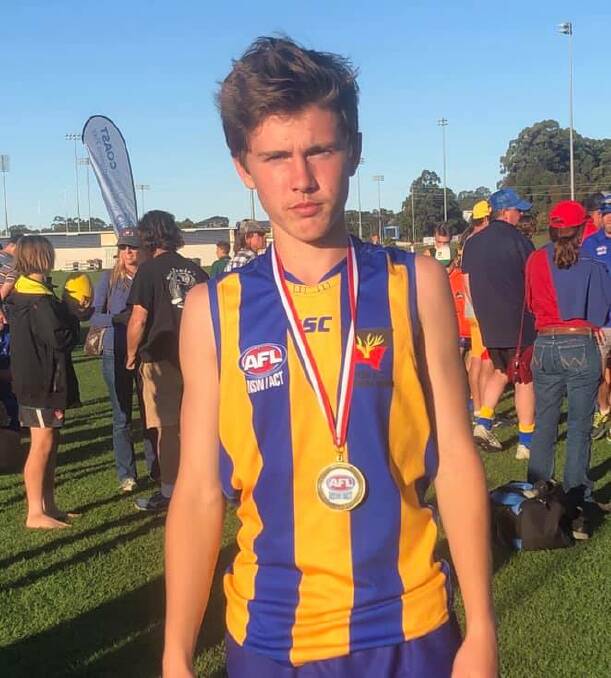 STAR PERFORMER: In just his second year playing AFL, Rhyley Thom was named the AFL North West under-17s best and fairest. Photo: AFL North West.