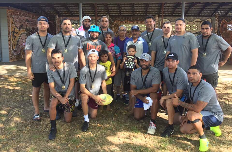 REMEMBERING LEROY: Moree 2400 won the men's division at the Leroy Davis Touch Knockout to raise funds for Leroy's family. Photo: Jay Cohen.