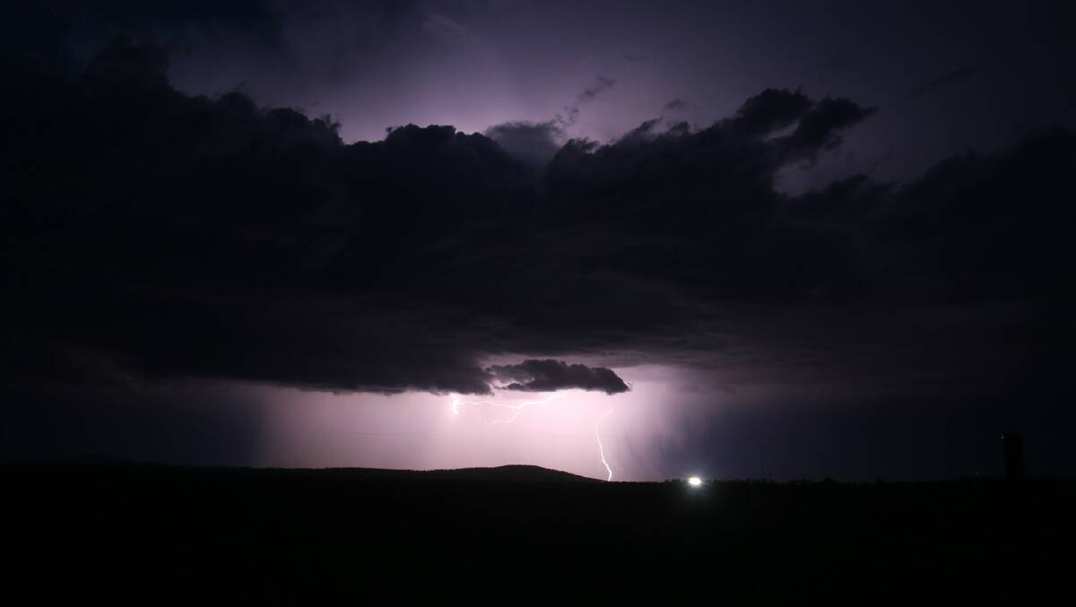 ADRENALINE: A lightning strike in October. Photo: Rob Balint