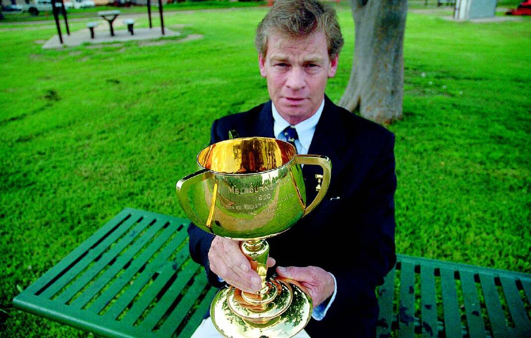 FAMILY TRADITION: Tim Moses is the fourth generation of the Moses family to own the 1920 Melbourne Cup after his great grandfathers horse Poitrel stormed home to win the race. Picture: Laurie Bullock