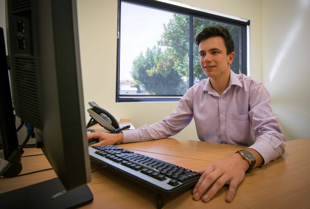 UNIVERSITY STUDENT: Kyle Chilcott is studying a Bachelor of Business by distance.