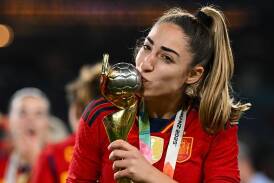 Olga Carmona learned of her father's death after helping Spain win the Women's World Cup. (Dean Lewins/AAP PHOTOS)