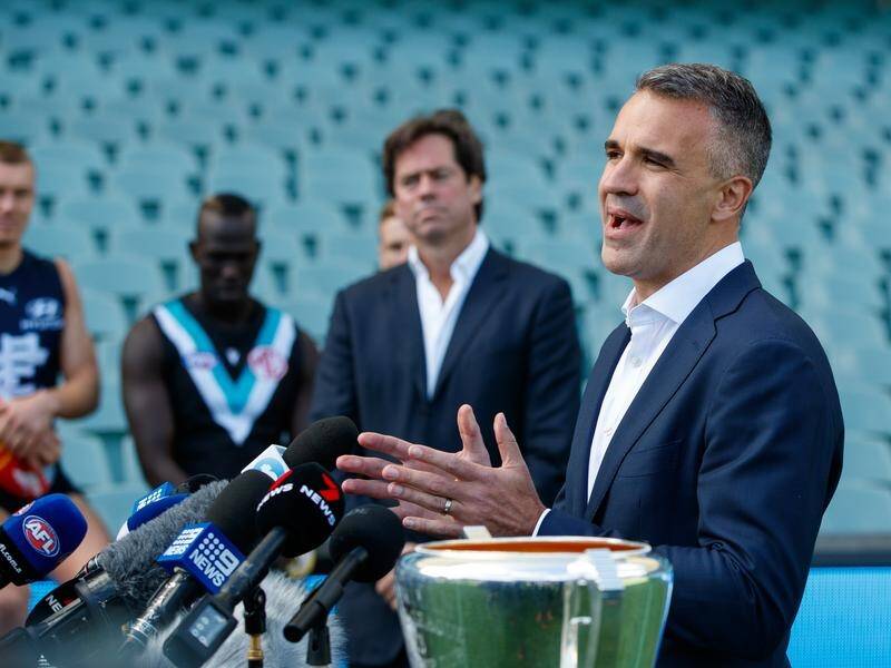 SA Premier Peter Malinauskas wants next year's Gather Round to include the Barossa Valley. (Matt Turner/AAP PHOTOS)