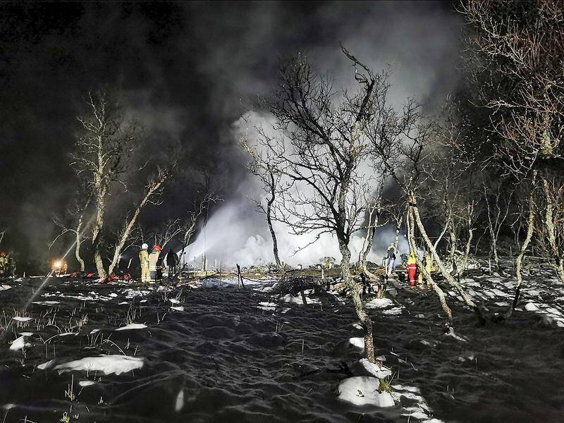 Five people have died in a fire at a cottage on a Norwegian island.