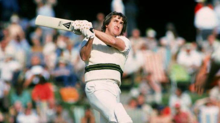 Big hitter: Gary Gilmour in action in England in 1980. Photo: Allsport