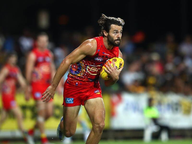 Lachie Weller has signed a new four-year deal with the Gold Coast Suns. (Jono Searle/AAP PHOTOS)