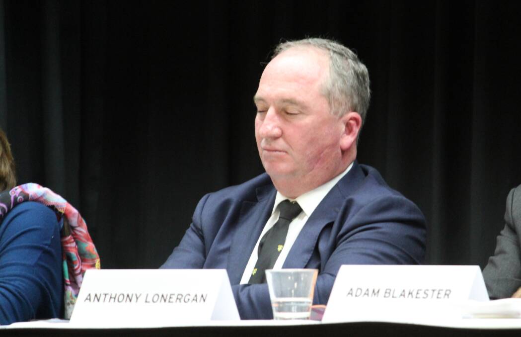 Member for Now England Barnaby Joyce said he had faced a "tougher crowd".