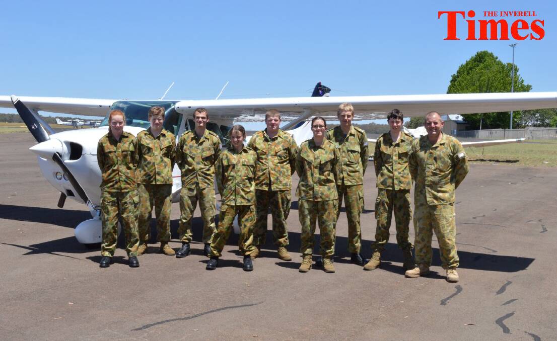 Airforce cadets at Inverell Airport