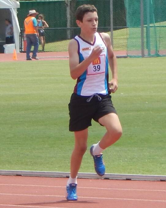 FLEET OF FOOT: Sam Lavender contests the 200 metre sprint.