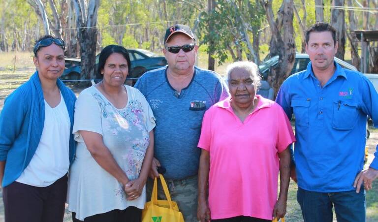 Jane Blair (BEST Employment Indigenous community links officer), (Aboriginal Elders) Fiona Milson, Michael Milson, and Mary Connors, (BEST Employment social programs co-ordinator) Danny Middleton. Photo courtesy of BEST Employment.