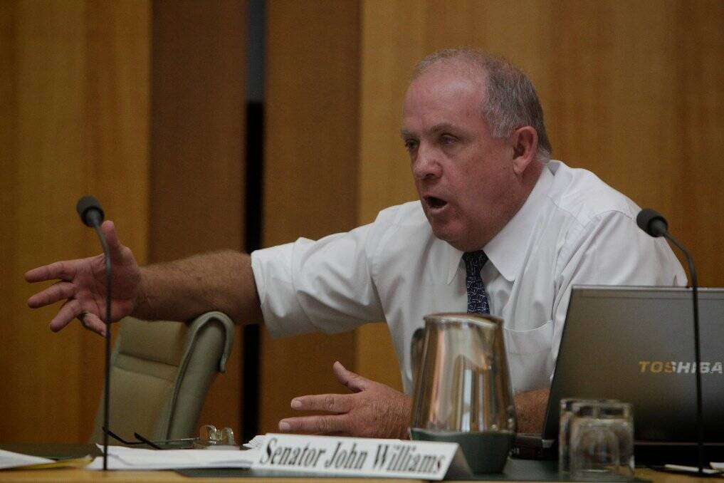 IN SUPPORT OF ROADS: Senator Williams said he will support the governments proposed fuel excise, raising revenue to address declining road conditions. PHOTO by Alex Ellinghausen, FAIRFAX MEDIA
