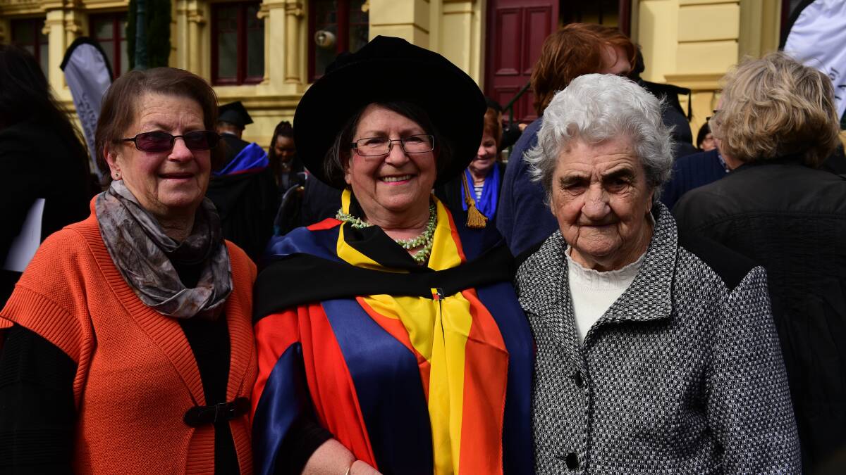 Aunty Dulcie (right) with daughters Aunty Betty and Dr Aunty Patsy. Picture: Paul Scambler