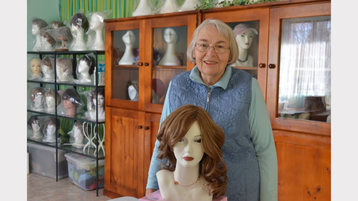 BEAUTIFUL LENGTHS: Enid Rutledge with one of the new ‘real’ wigs.