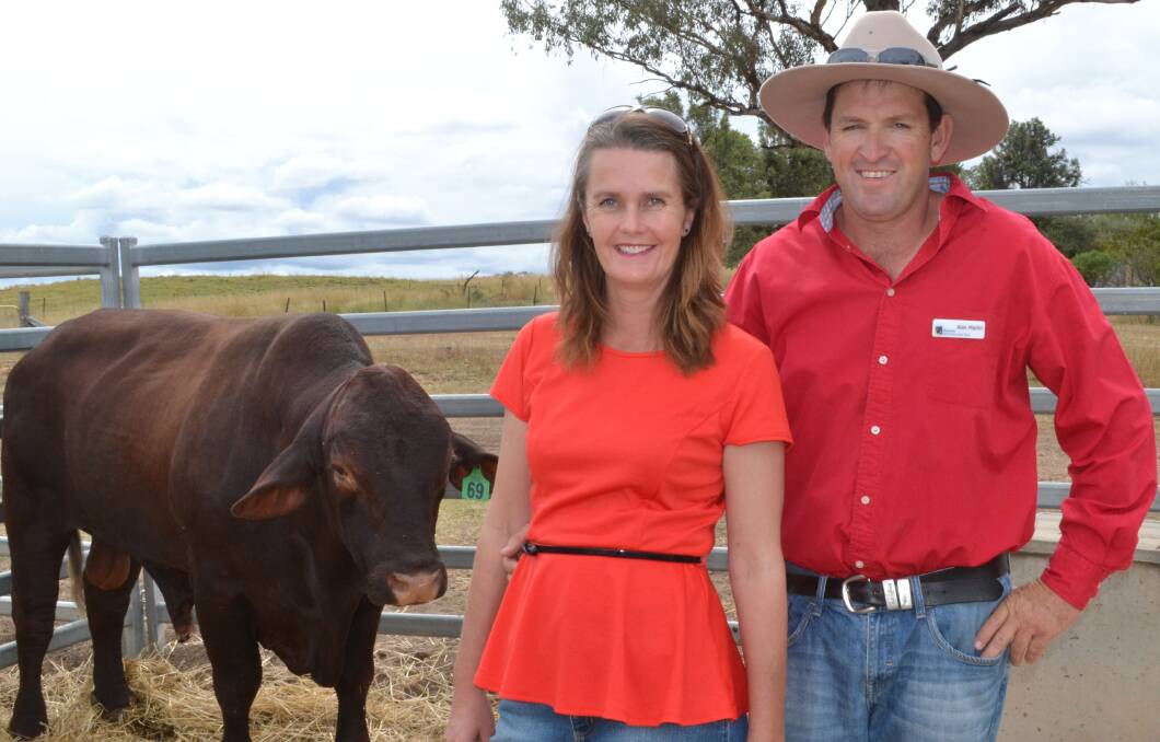WELCOME: Sonia and Alan Martin at Saturday’s official opening of their cattle stud at Delungra.