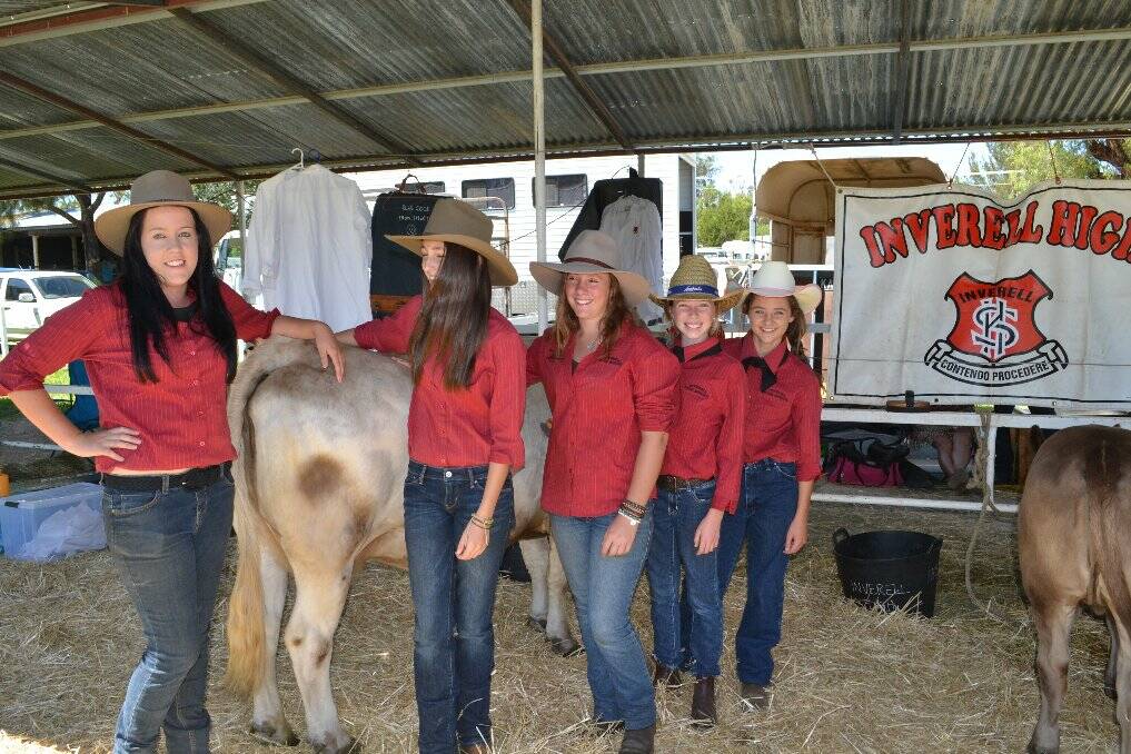 Inverell High School students: Maddison Whetton, Jessie Ryder, Esther Mepham, Hannah Dean and Brittany O'Neill.